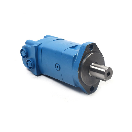 Motor hidráulico orbital de color azul para sistemas de potencia y rotación en maquinaria industrial y agrícola. Repuesto técnico de alta eficiencia disponible en Tecnihidráulica Medellín con envíos a todo el país